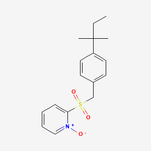 molecular formula C17H21NO3S B14248626 Pyridine, 2-[[[4-(1,1-dimethylpropyl)phenyl]methyl]sulfonyl]-, 1-oxide CAS No. 478619-57-7