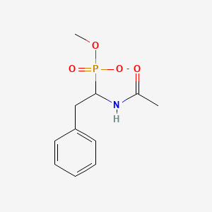 molecular formula C11H15NO4P- B14248630 Methyl (1-acetamido-2-phenylethyl)phosphonate CAS No. 223736-43-4