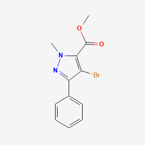 molecular formula C12H11BrN2O2 B1424866 methyl 4-bromo-1-methyl-3-phenyl-1H-pyrazole-5-carboxylate CAS No. 1245570-21-1