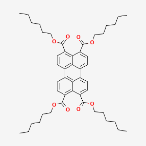 molecular formula C48H60O8 B14248688 Tetrahexyl perylene-3,4,9,10-tetracarboxylate CAS No. 288587-49-5