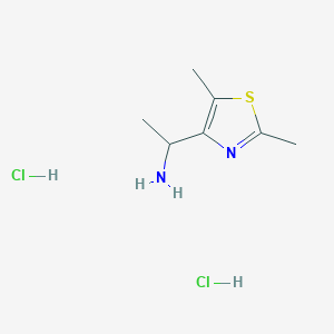 molecular formula C7H14Cl2N2S B1424870 [1-(2,5-Dimethyl-1,3-thiazol-4-yl)ethyl]amine dihydrochloride CAS No. 1255718-04-7
