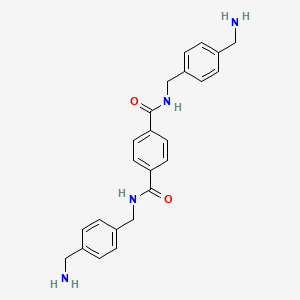 molecular formula C24H26N4O2 B14248702 N~1~,N~4~-Bis{[4-(aminomethyl)phenyl]methyl}benzene-1,4-dicarboxamide CAS No. 403735-00-2