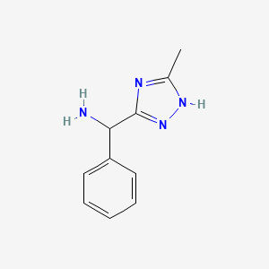 molecular formula C10H12N4 B1424876 (5-methyl-1H-1,2,4-triazol-3-yl)(phenyl)methanamine CAS No. 1247802-39-6