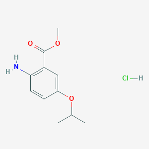 molecular formula C11H16ClNO3 B1424877 Methyl 2-amino-5-(propan-2-yloxy)benzoate hydrochloride CAS No. 1305711-73-2