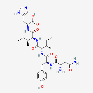 molecular formula C31H46N8O8 B14248770 L-Histidine, L-asparaginyl-L-tyrosyl-L-isoleucyl-L-isoleucyl- CAS No. 460710-86-5