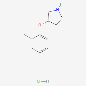 molecular formula C11H16ClNO B1424882 3-(o-Tolyloxy)pyrrolidine hydrochloride CAS No. 1794756-53-8