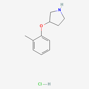 molecular formula C11H16ClNO B1424882 盐酸 3-(2-甲基苯氧基)吡咯烷 CAS No. 1794756-53-8