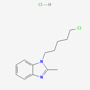 molecular formula C13H18Cl2N2 B1424885 1-(5-chloropentyl)-2-methyl-1H-1,3-benzodiazole hydrochloride CAS No. 1258650-81-5