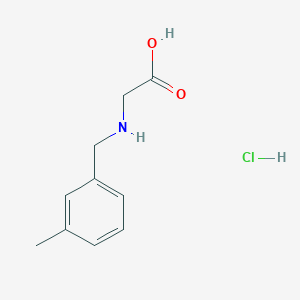 molecular formula C10H14ClNO2 B1424886 2-{[(3-甲基苯基)甲基]氨基}乙酸盐酸盐 CAS No. 72761-91-2