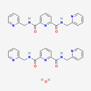 molecular formula C38H36N10O5 B14248883 2-N,6-N-bis(pyridin-2-ylmethyl)pyridine-2,6-dicarboxamide;hydrate CAS No. 486633-07-2