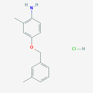 molecular formula C15H18ClNO B1424889 2-Methyl-4-[(3-methylphenyl)methoxy]aniline hydrochloride CAS No. 1258641-26-7