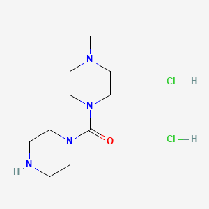 molecular formula C10H22Cl2N4O B1424891 1-Methyl-4-[(piperazin-1-yl)carbonyl]piperazine dihydrochloride CAS No. 1305711-94-7