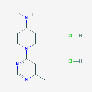 molecular formula C11H20Cl2N4 B1424892 N-methyl-1-(6-methylpyrimidin-4-yl)piperidin-4-amine dihydrochloride CAS No. 1305712-54-2