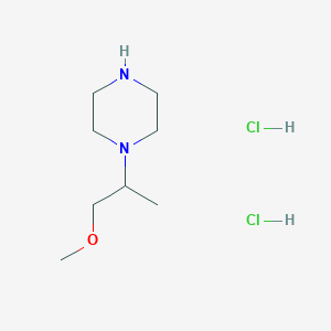molecular formula C8H20Cl2N2O B1424894 1-(1-甲氧基丙基)哌嗪二盐酸盐 CAS No. 1258640-14-0
