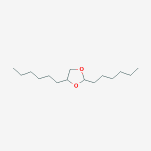 molecular formula C15H30O2 B14248947 1,3-Dioxolane, 2,4-dihexyl- CAS No. 245072-19-9
