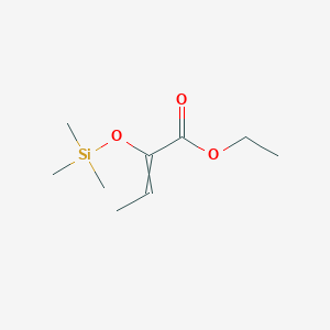 molecular formula C9H18O3Si B14248957 Ethyl 2-[(trimethylsilyl)oxy]but-2-enoate CAS No. 188530-93-0