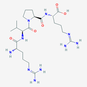 molecular formula C22H42N10O5 B14248974 N~5~-(Diaminomethylidene)-L-ornithyl-L-valyl-L-prolyl-N~5~-(diaminomethylidene)-L-ornithine CAS No. 439598-42-2