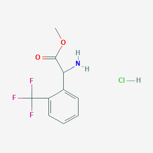 molecular formula C10H11ClF3NO2 B1424898 Methyl 2-amino-2-[2-(trifluoromethyl)phenyl]acetate hydrochloride CAS No. 959139-69-6