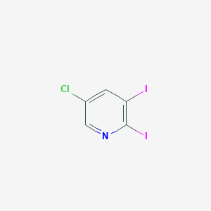 molecular formula C5H2ClI2N B1424902 5-Chloro-2,3-diiodopyridine CAS No. 1261365-71-2