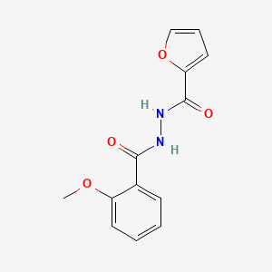 molecular formula C13H12N2O4 B14249024 N'-[(2-methoxyphenyl)carbonyl]furan-2-carbohydrazide 