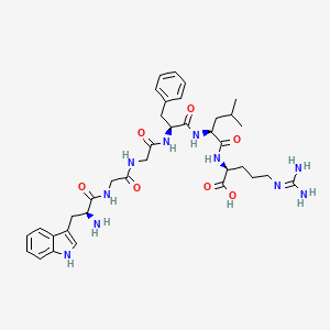 molecular formula C36H50N10O7 B14249045 L-Tryptophylglycylglycyl-L-phenylalanyl-L-leucyl-N~5~-(diaminomethylidene)-L-ornithine CAS No. 388610-84-2
