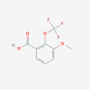 molecular formula C9H7F3O4 B14249063 3-Methoxy-2-(trifluoromethoxy)benzoic acid 