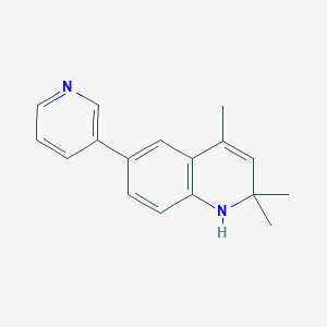 molecular formula C17H18N2 B14249067 2,2,4-Trimethyl-6-(pyridin-3-yl)-1,2-dihydroquinoline CAS No. 179894-41-8