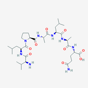 molecular formula C33H58N8O9 B14249077 L-Glutamine, L-valyl-L-leucyl-L-prolyl-L-alanyl-L-leucyl-L-alanyl- CAS No. 503844-21-1