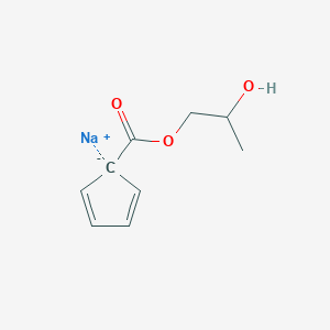 molecular formula C9H11NaO3 B14249084 sodium;2-hydroxypropyl cyclopenta-2,4-diene-1-carboxylate CAS No. 428862-10-6