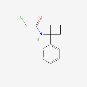 molecular formula C12H14ClNO B1424909 2-chloro-N-(1-phenylcyclobutyl)acetamide CAS No. 1308650-24-9