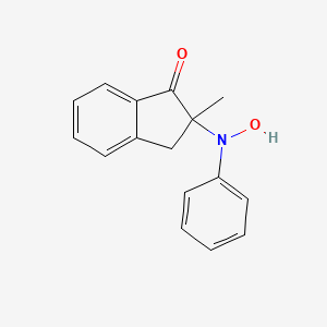 molecular formula C16H15NO2 B14249110 1H-Inden-1-one, 2,3-dihydro-2-(hydroxyphenylamino)-2-methyl- CAS No. 478065-09-7