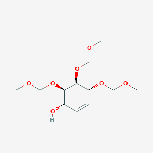 molecular formula C12H22O7 B14249130 2-Cyclohexen-1-ol, 4,5,6-tris(methoxymethoxy)-, (1S,4R,5S,6R)- CAS No. 184886-36-0