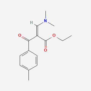 molecular formula C15H19NO3 B1424915 ethyl (2Z)-3-(dimethylamino)-2-[(4-methylphenyl)carbonyl]prop-2-enoate CAS No. 76344-77-9