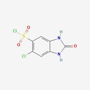 molecular formula C7H4Cl2N2O3S B1424916 6-chloro-2-oxo-2,3-dihydro-1H-benzimidazole-5-sulfonyl chloride CAS No. 852998-89-1