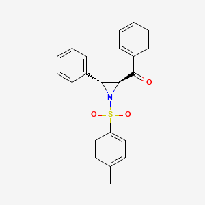 molecular formula C22H19NO3S B14249181 Aziridine, 2-benzoyl-1-[(4-methylphenyl)sulfonyl]-3-phenyl-, (2S,3R)- CAS No. 516520-16-4