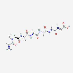 molecular formula C23H39N7O8 B14249189 L-Alanyl-L-prolyl-L-alanyl-L-alanyl-L-alanyl-L-alanyl-L-alanine CAS No. 204188-04-5