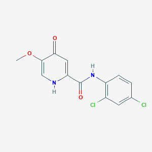 molecular formula C13H10Cl2N2O3 B1424920 N-(2,4-dichlorophenyl)-4-hydroxy-5-methoxypyridine-2-carboxamide CAS No. 1246060-75-2