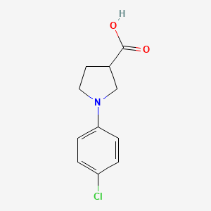 molecular formula C11H12ClNO2 B1424921 1-(4-Chlorophenyl)pyrrolidine-3-carboxylic acid CAS No. 933719-76-7