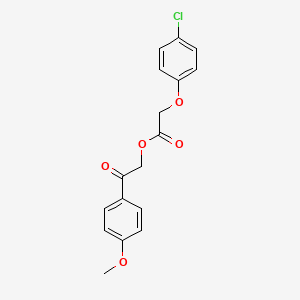 molecular formula C17H15ClO5 B14249213 Acetic acid, (4-chlorophenoxy)-, 2-(4-methoxyphenyl)-2-oxoethyl ester CAS No. 502449-90-3