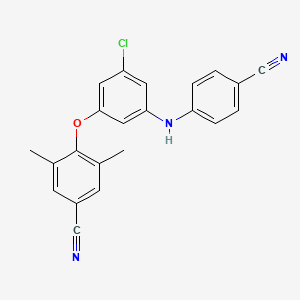 4-{3-Chloro-5-[(4-cyanophenyl)amino]phenoxy}-3,5-dimethylbenzonitrile