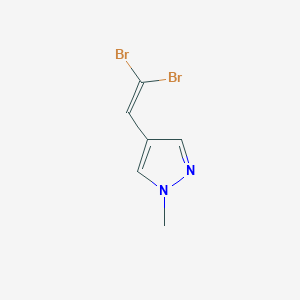 molecular formula C6H6Br2N2 B1424924 4-(2,2-Dibromoethenyl)-1-methylpyrazole CAS No. 1093193-15-7