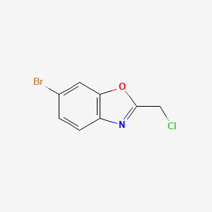 molecular formula C8H5BrClNO B1424925 2-(Chloromethyl)-6-bromo-1,3-benzoxazole CAS No. 944903-23-5