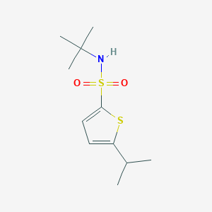 molecular formula C11H19NO2S2 B14249250 N-tert-Butyl-5-(propan-2-yl)thiophene-2-sulfonamide CAS No. 188119-14-4