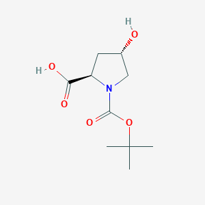 molecular formula C10H17NO5 B142493 (2R,4S)-1-(tert-butoxycarbonyl)-4-hydroxypyrrolidine-2-carboxylic acid CAS No. 147266-92-0
