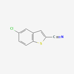 molecular formula C9H4ClNS B1424931 5-Chloro-1-benzothiophene-2-carbonitrile CAS No. 23622-24-4