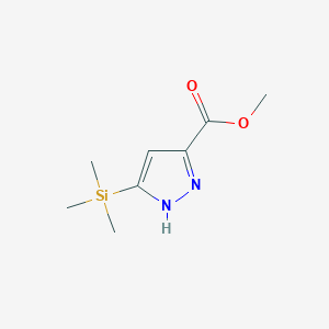 molecular formula C8H14N2O2Si B1424933 methyl 5-(trimethylsilyl)-1H-pyrazole-3-carboxylate CAS No. 936368-98-8