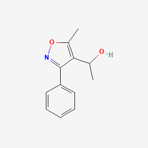 molecular formula C12H13NO2 B1424938 1-(5-Methyl-3-phenylisoxazol-4-yl)ethanol CAS No. 6497-24-1