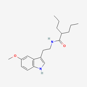 molecular formula C19H28N2O2 B14249398 Pentanamide, N-[2-(5-methoxy-1H-indol-3-yl)ethyl]-2-propyl- CAS No. 390381-12-1