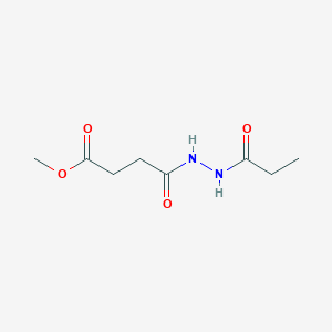 molecular formula C8H14N2O4 B1424941 Methyl 4-oxo-4-(2-propionylhydrazino)butanoate CAS No. 1255147-06-8