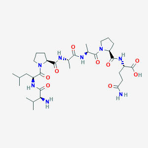 molecular formula C32H54N8O9 B14249420 L-Glutamine, L-valyl-L-leucyl-L-prolyl-L-alanyl-L-alanyl-L-prolyl- CAS No. 503844-14-2